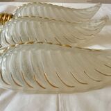 Glass and bronze wall lights from the 40s