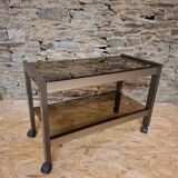 Title: "Chic" Trolley - Brushed Steel & Smoked Glass - Style G