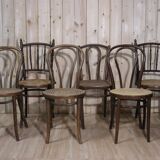 Set of 6 mismatched bistro chairs