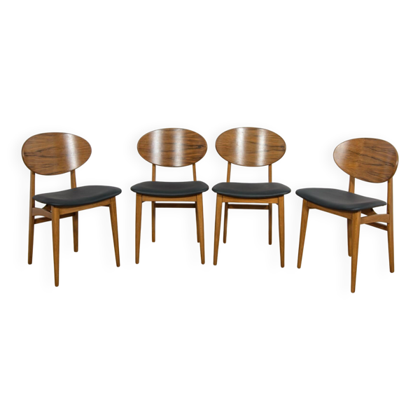Chaises de salle à manger Art déco, Royaume-Uni, années 1930, lot de 4