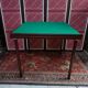 Table de bridge placage acajou et tapis vert, état neuf