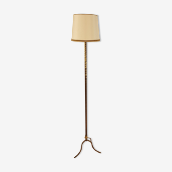 Bronze floor lamp with bamboo effect