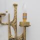 Paire d'appliques brutalistes en bronze et verre de Murano dans le goût de  Felix Agostini