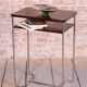 Bauhaus Czech Side Table in Walnut and Chrome from Mücke Melder, 1930s