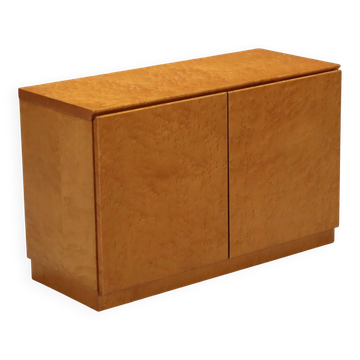 Meuble de rangement en bois de loupe, années 1980