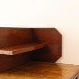 Brutalist sofa end, mahogany veneer