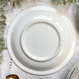 3 Assiettes en faïence Italienne mouchetée noir et blanc