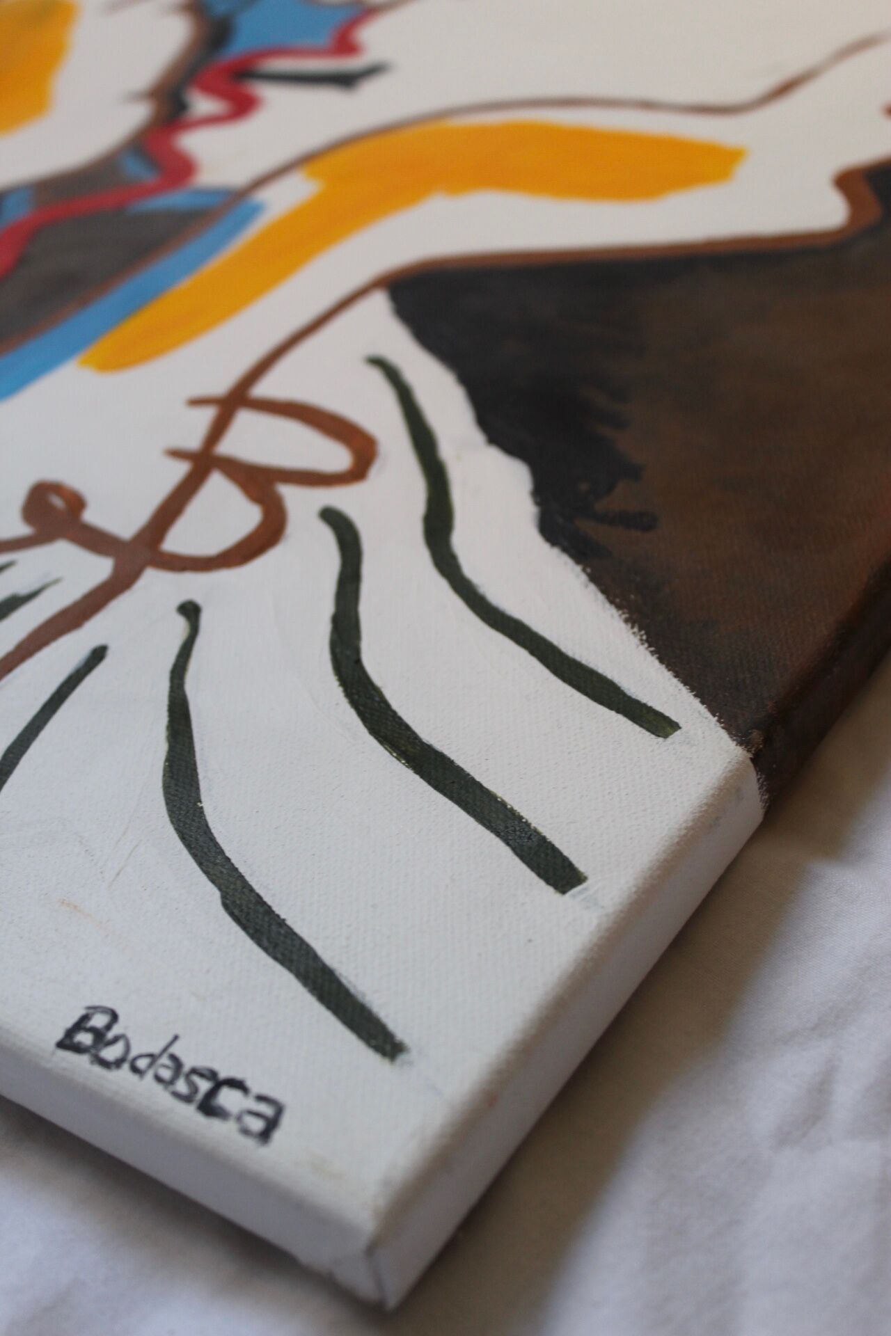 Acrylic painting reproduction Picasso "The lovers"