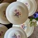 Set of 11 vintage deep plates - Fleurette pattern by Gien