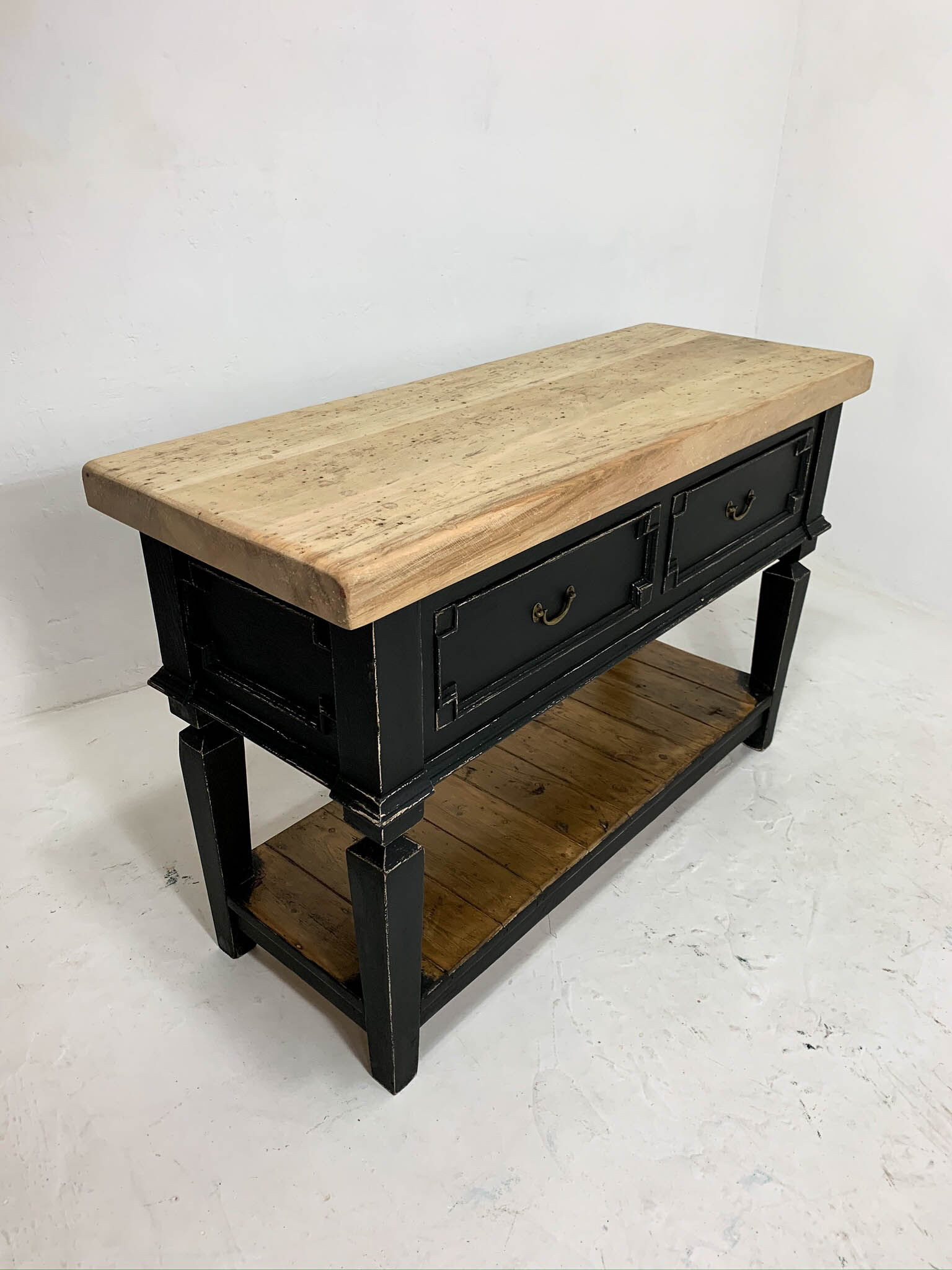 Century chopping block worktable butcher block kitchen island 20th