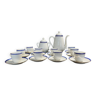 Service à café dix tasses porcelaine de Limoges début XXème