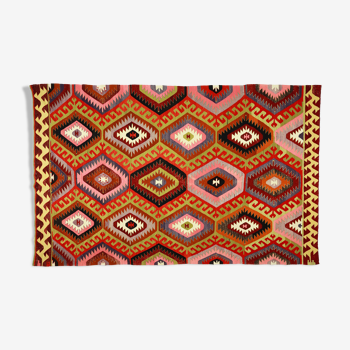 Anatolian handmade kilim rug 315 cm x 206 cm