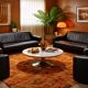 Canapés and Matteo Grassi vintage leather armchairs