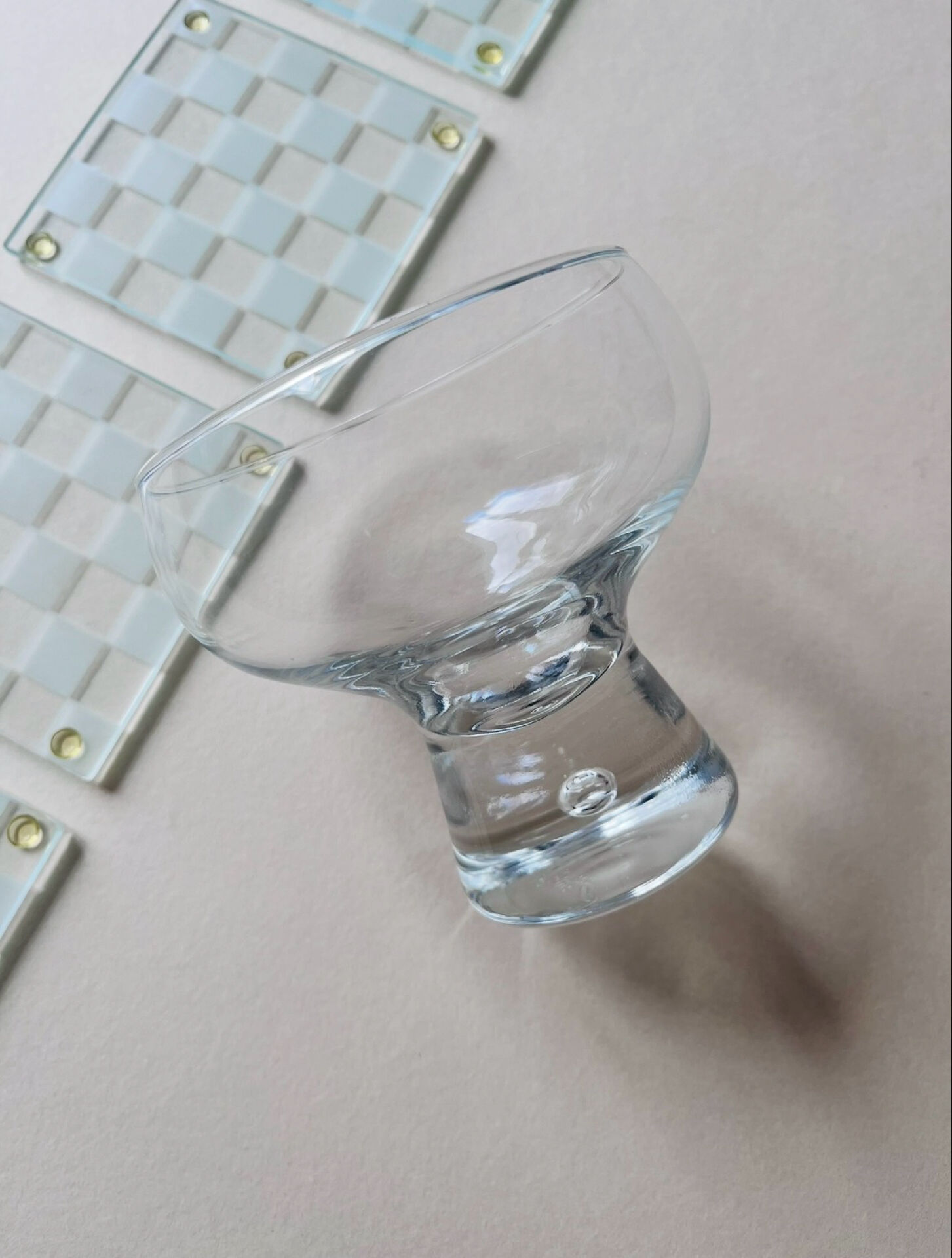 1970s bubble cocktail glass
