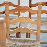 Rustic Friulian chairs with turned legs, set of 12, 1980-1990