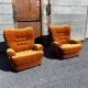 Fauteuil en velours vintage