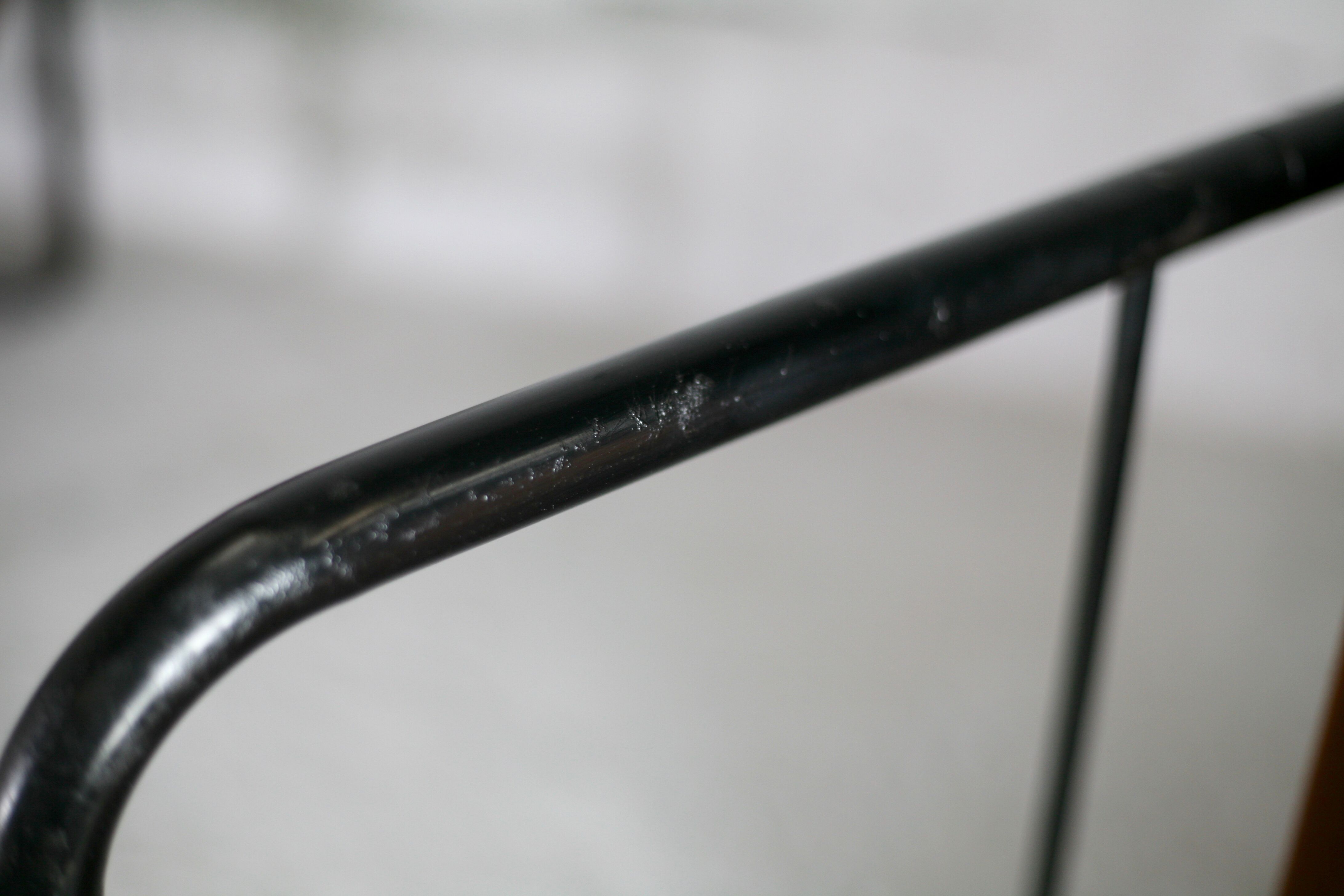 Pair of KEBE drivers, Denmark, circa 1975. Steel and "chocolate" canvas