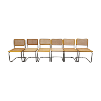 Set of 6 vintage Marcel Breuer Cesca chairs , 1970