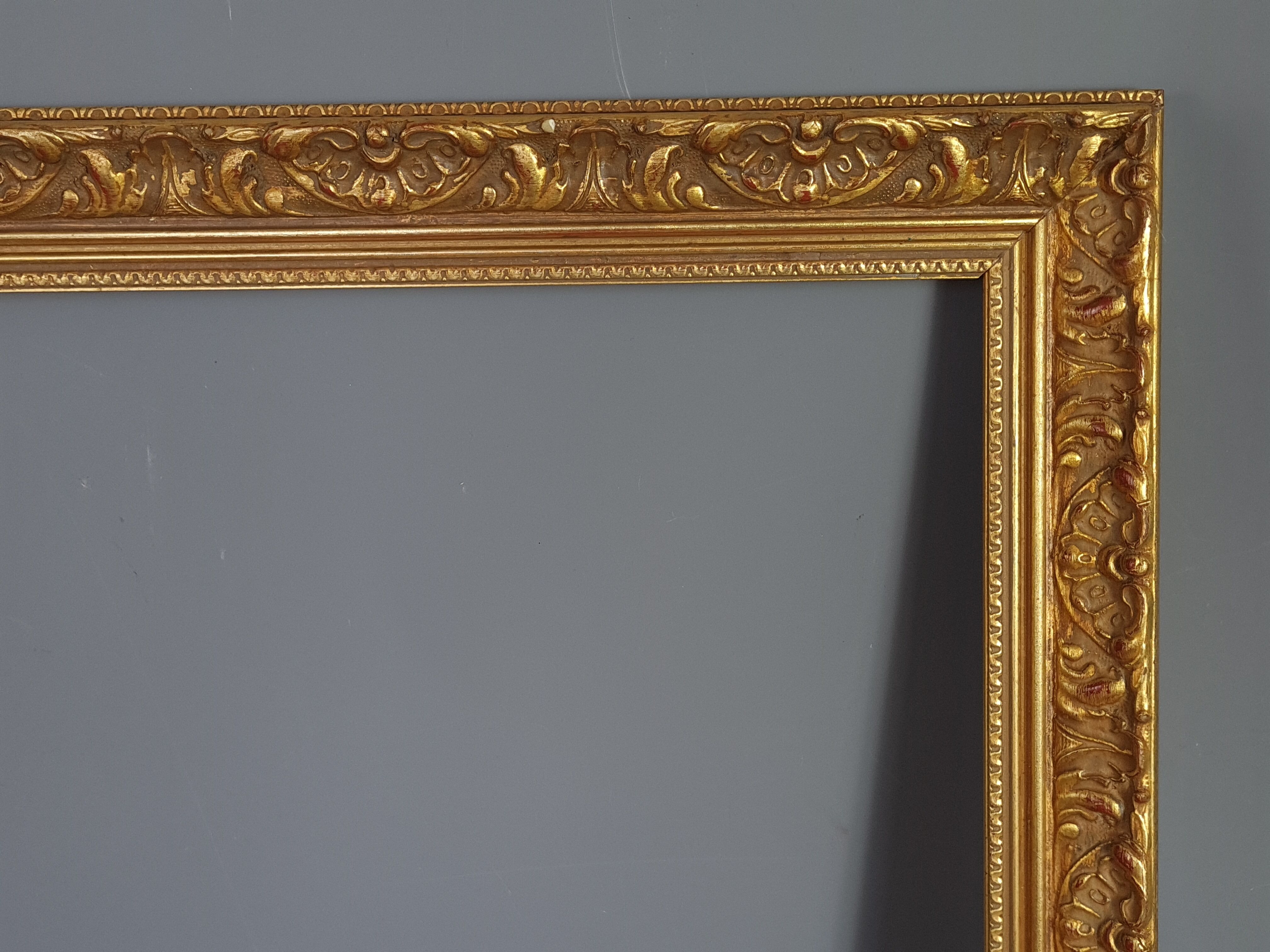 Frame style Louis XIV gilded stucco wood 57x45 cm, leaf 47,5x36 cm SB