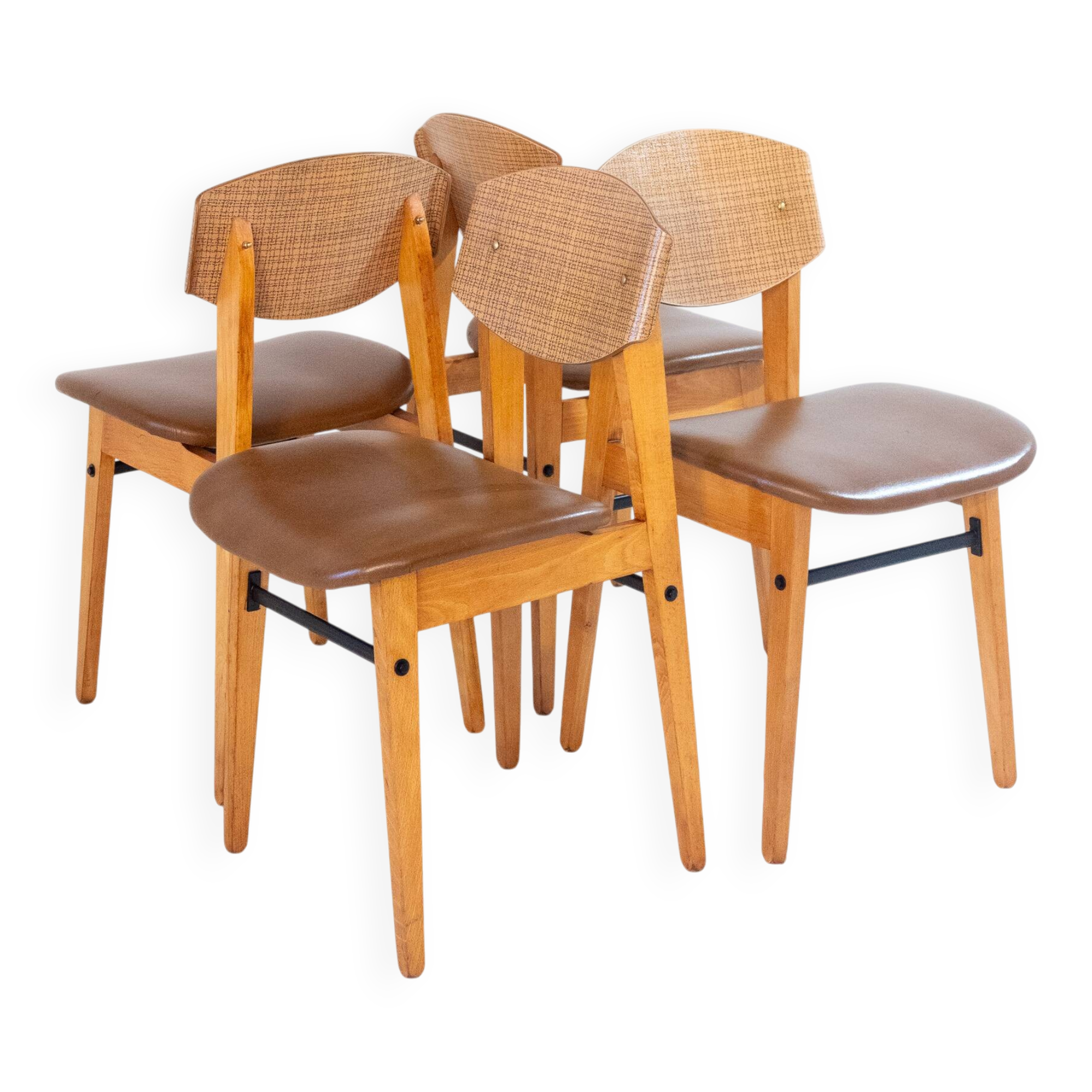 Mid- Century Modern Dining Chairs in Scandinavian Style