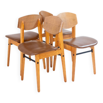 Mid- Century Modern Dining Chairs in Scandinavian Style