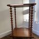 Side table / wooden pedestal Art Deco shelf spools from the 1950s