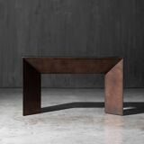 Console en bronze patiné par Belgochrom, Belgique, années 1970