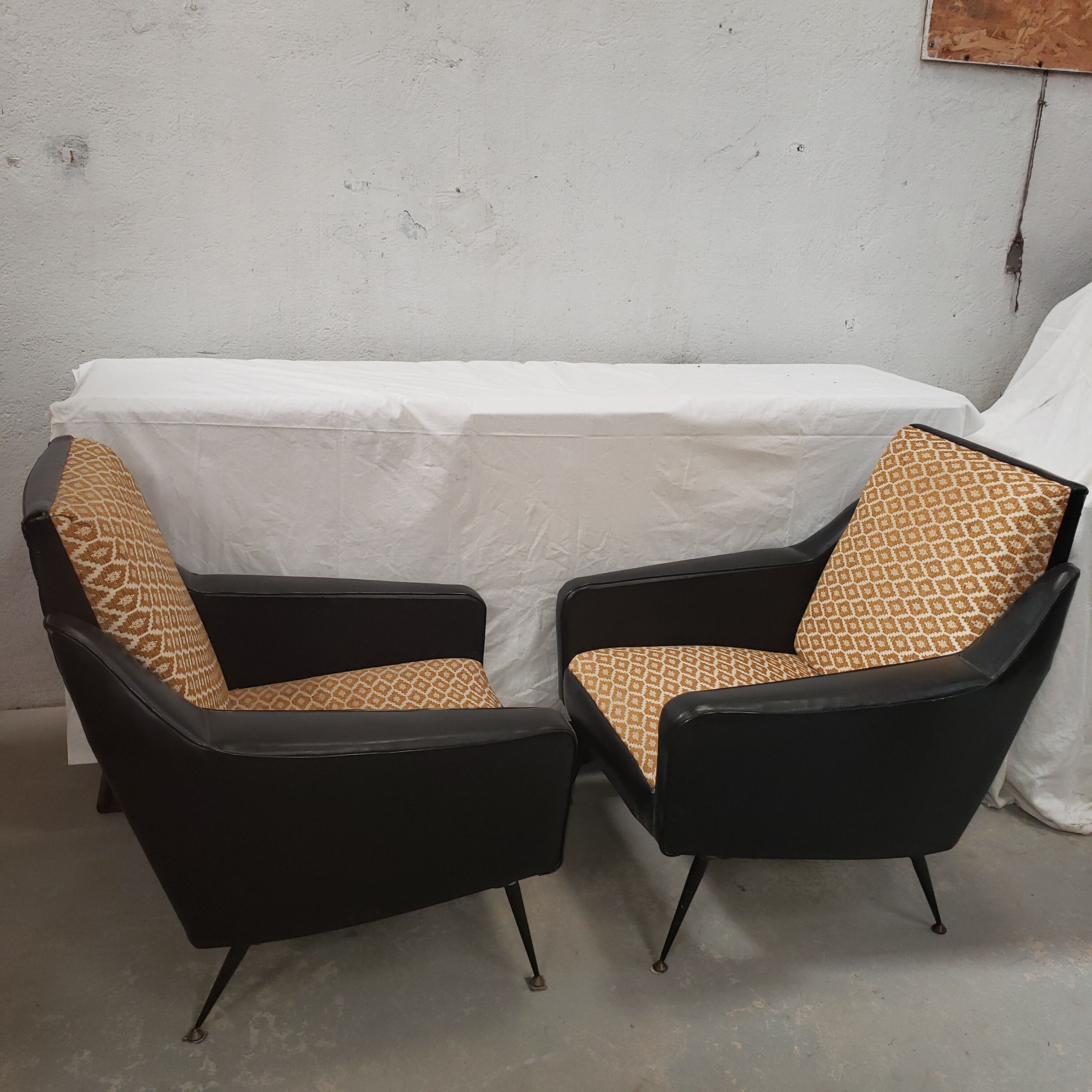 Paire de fauteuils vintage années 60