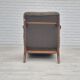 60s, Danish design, refurbished armchair, genuine sheepskin "Wellington".