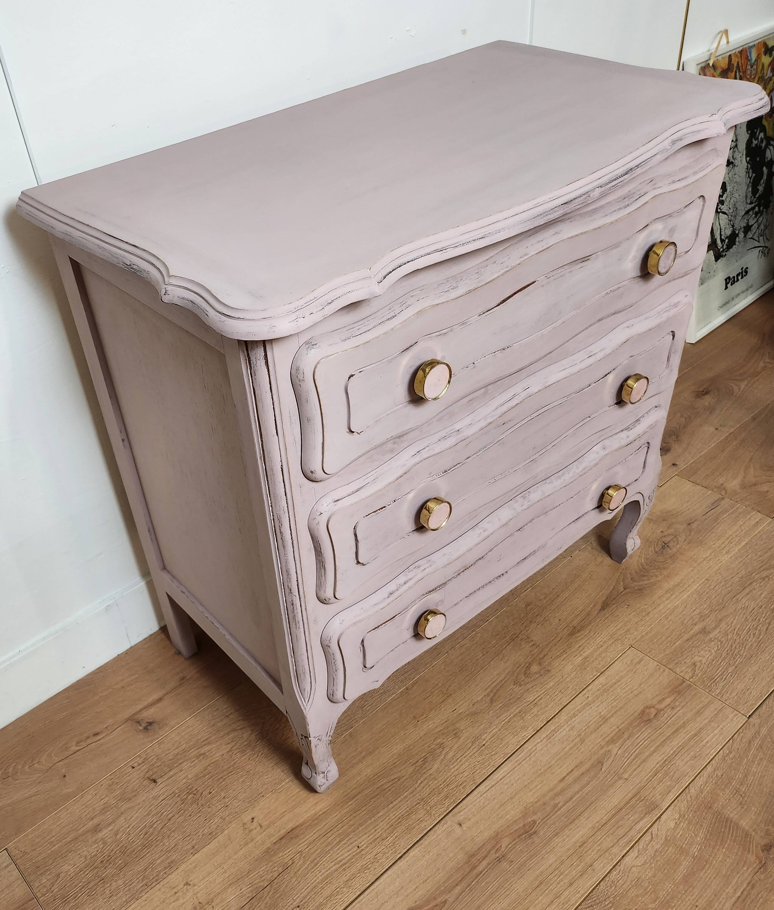 old pink restyled chest of drawers