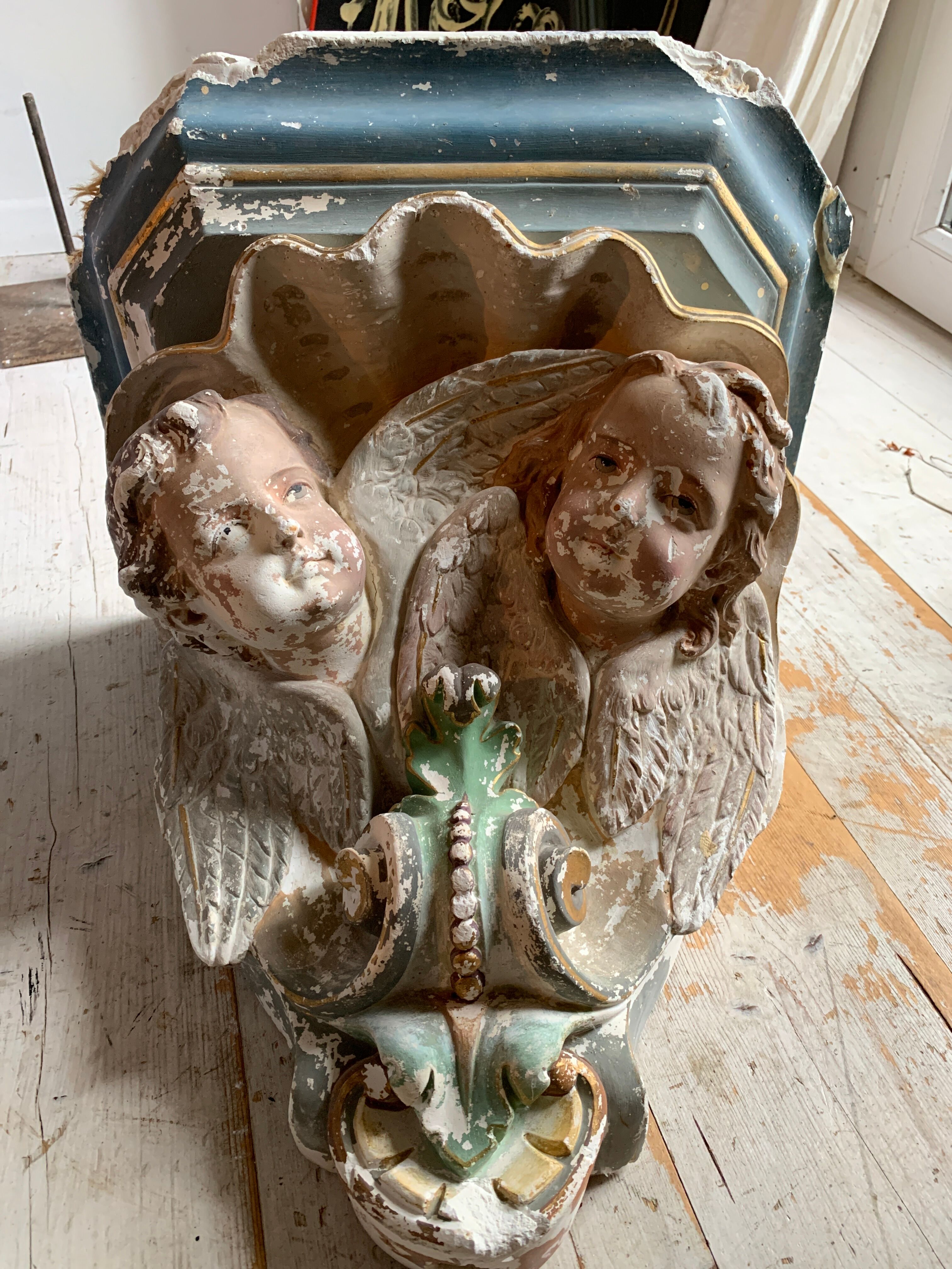 Polychrome plaster console