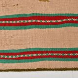 2x10 Red & Green Kilim Runner Rug, 79x323Cm