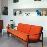 Scandinavian 3-seater teak bench