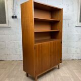 Scandinavian oak bookcase, 70s
