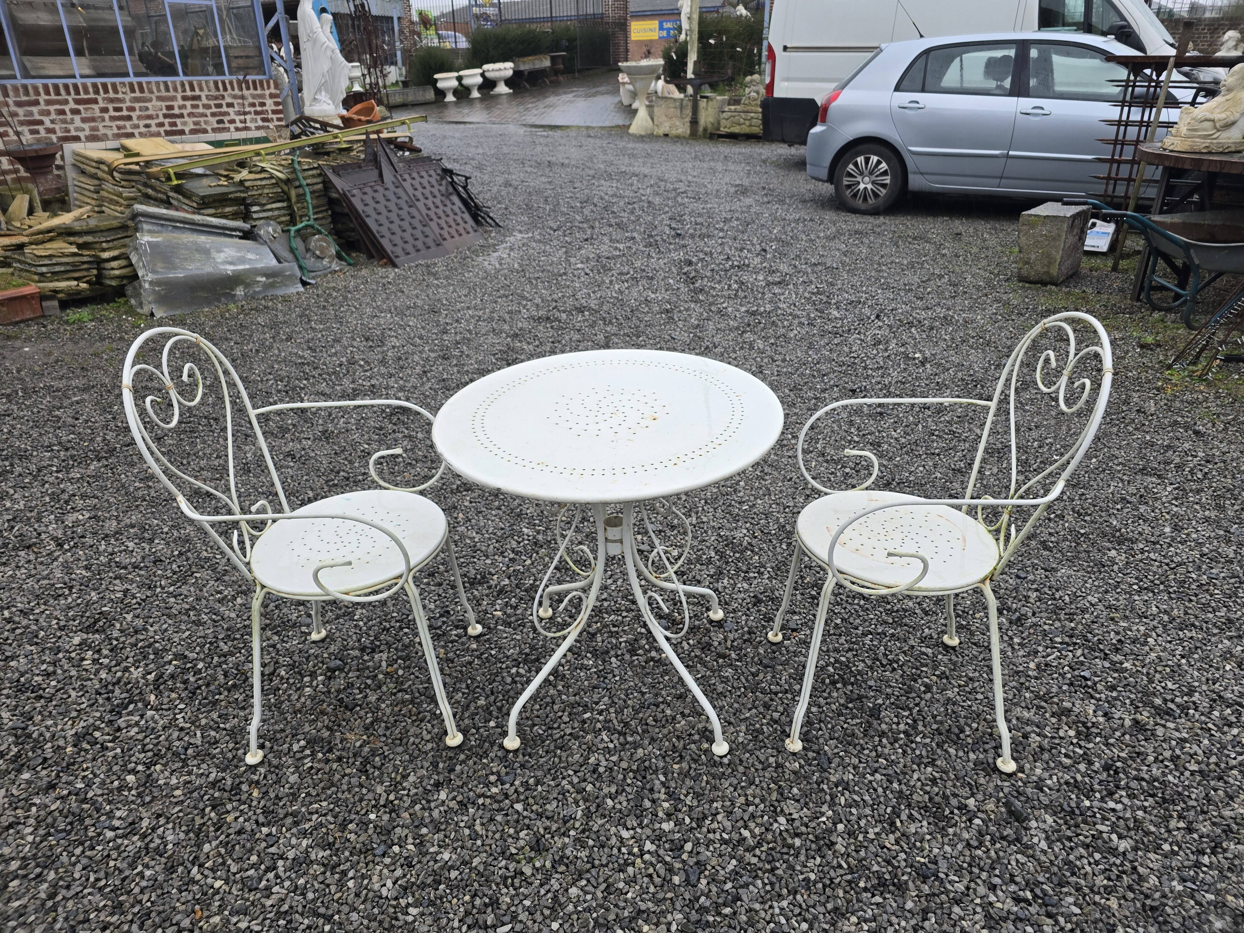 Wrought iron garden furniture