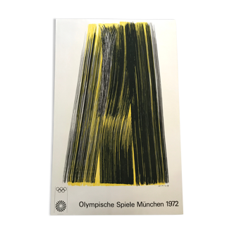 Original poster by hans hartung (1904-1989) olympische spiele münchen, 1972