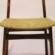 Chair in teak and wool