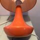 2 lampes de chevet orange, années 70