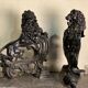 Pair of cast iron fire dogs