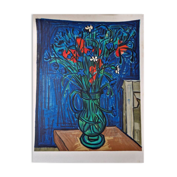 Isis Kischka (1908-1973) - Colour lithograph - Bouquet of flowers
