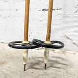 Bâtons de ski en bois