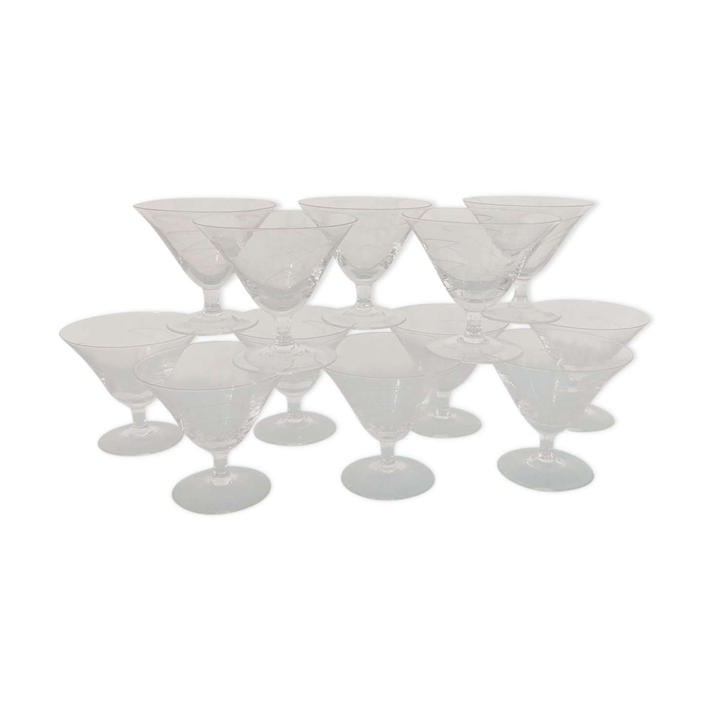 Crystal champagne glasses