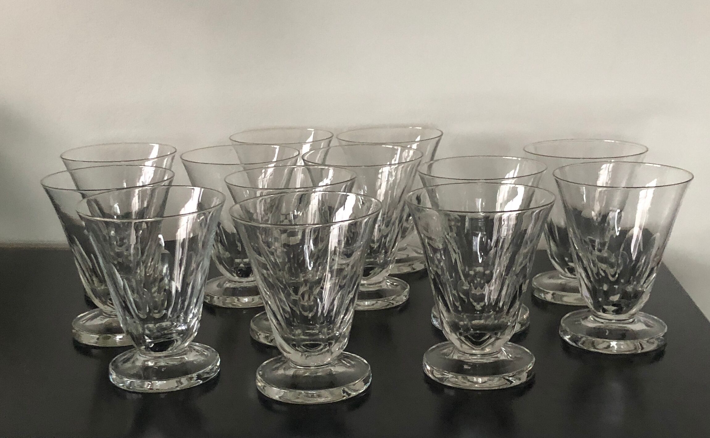 10 crystal water glasses