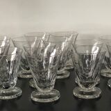 10 verres à  eau en cristal