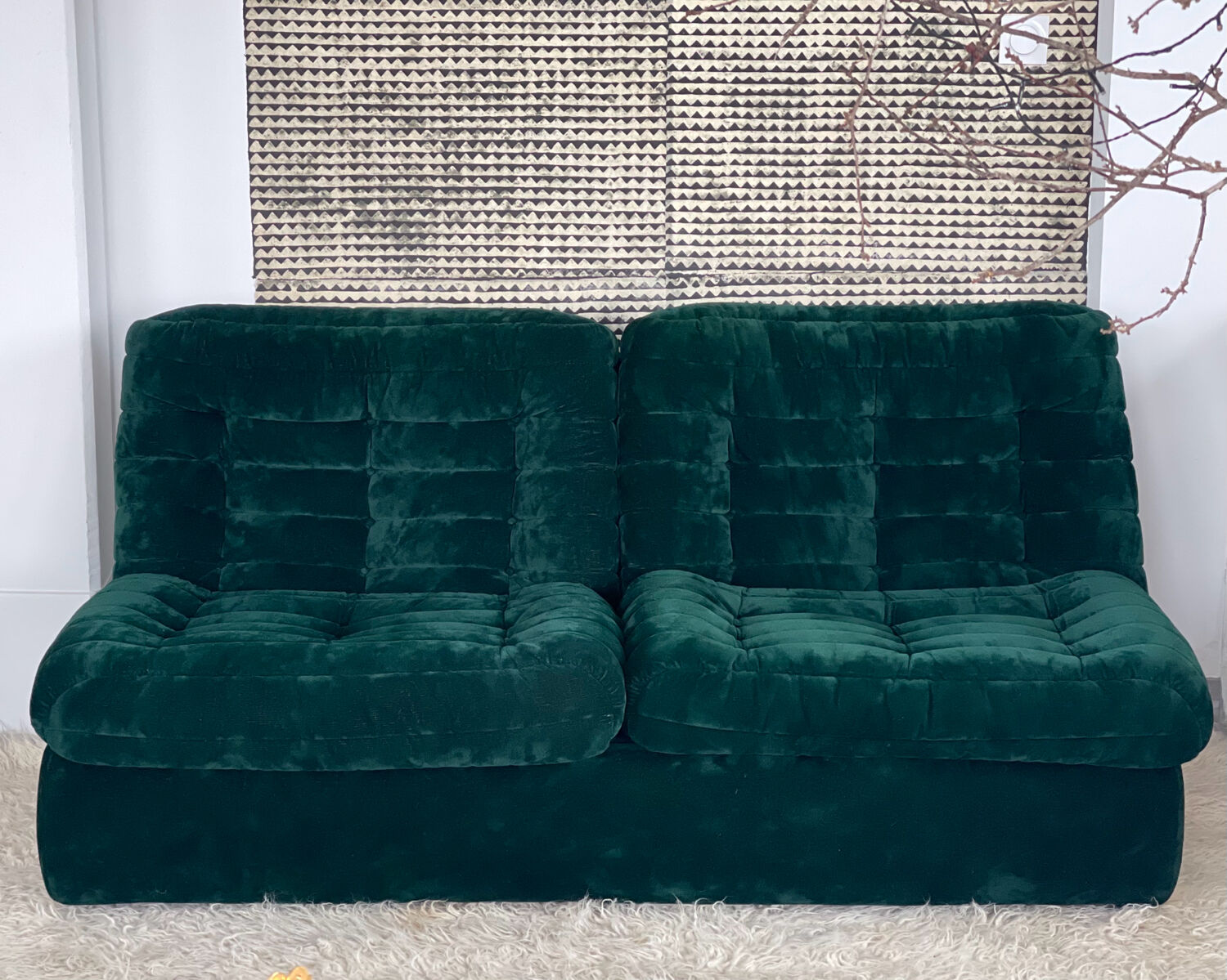 Velvet sofa 1970