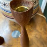 Scandinavian vintage teak candle holders