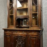 Louis XV / Transition style library buffet in solid oak circa 1880
