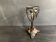 1900 Art Nouveau wrought iron lamp with floral motif