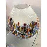 Contemporary murrine murano glass style with multicolored vase