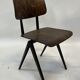 Lot de 4 chaises d’école vintage Galvanitas S16 Pays-Bas